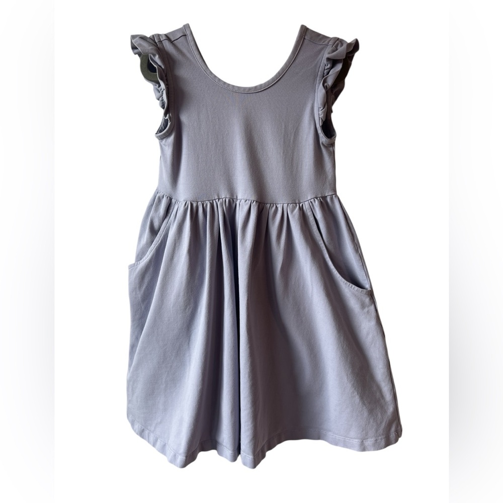 Hanna Andersson Girls Super Soft Ruffle Skater Dress Size 5